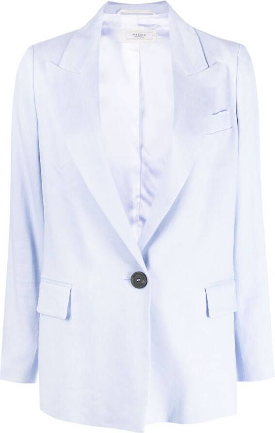 Peserico Blazer met enkele rij knopen Paars