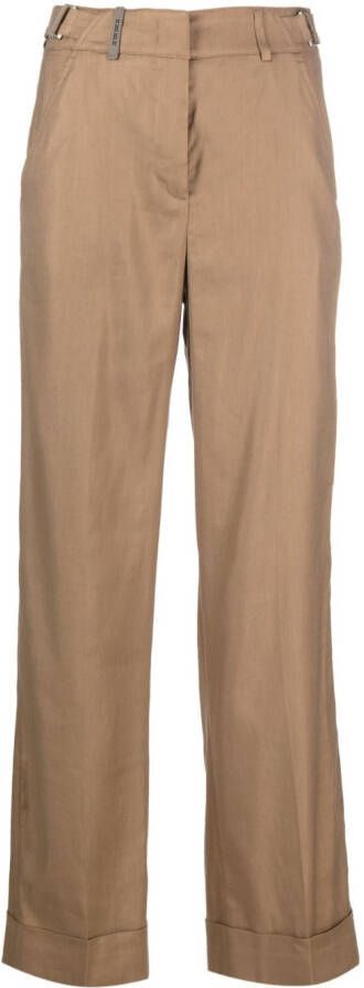 Peserico Broek met gespdetail Beige