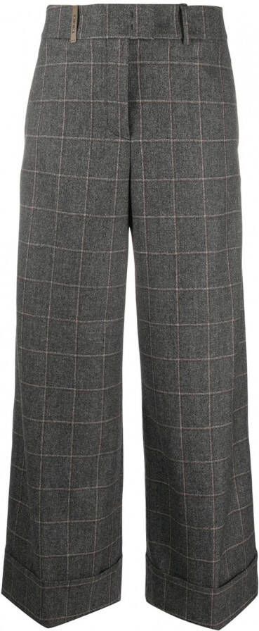 Peserico Broek met wijde pijpen Grijs