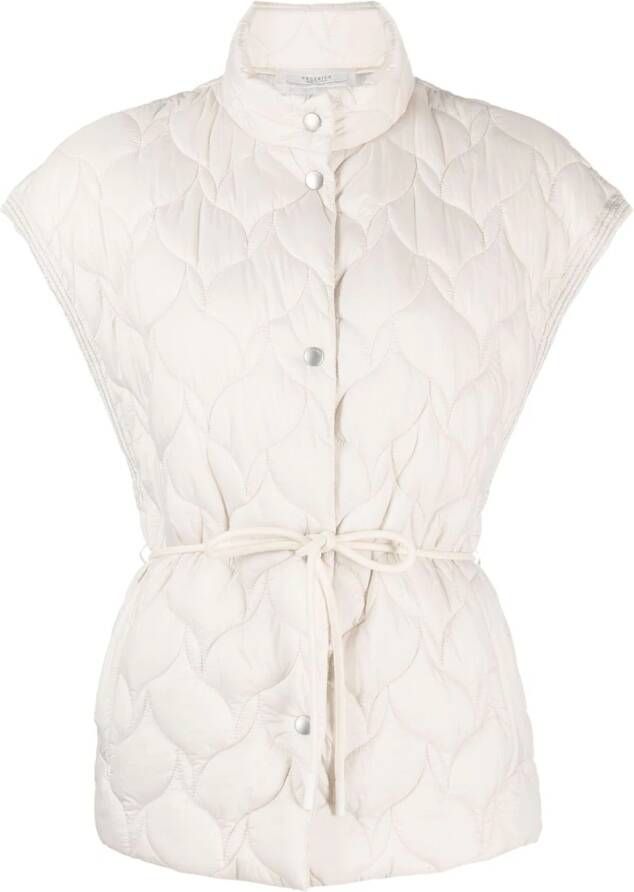 Peserico Bodywarmer met kapmouwen Beige