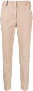 Peserico cropped straight-leg trousers Beige
