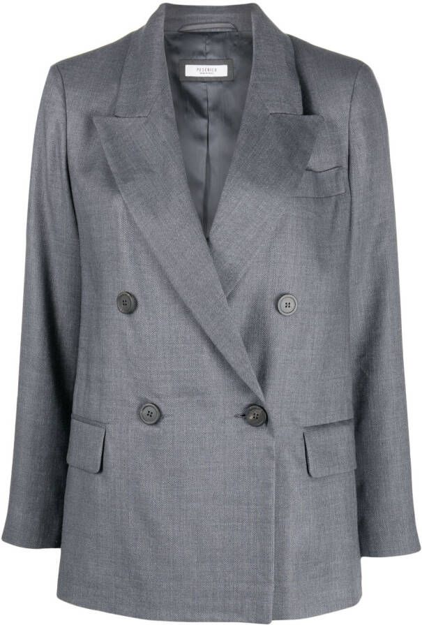 Peserico Blazer met dubbele rij knopen Grijs