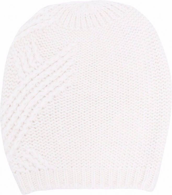 Peserico Gebreide muts Beige