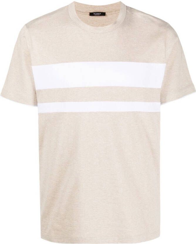 Peserico Gestreept T-shirt Beige