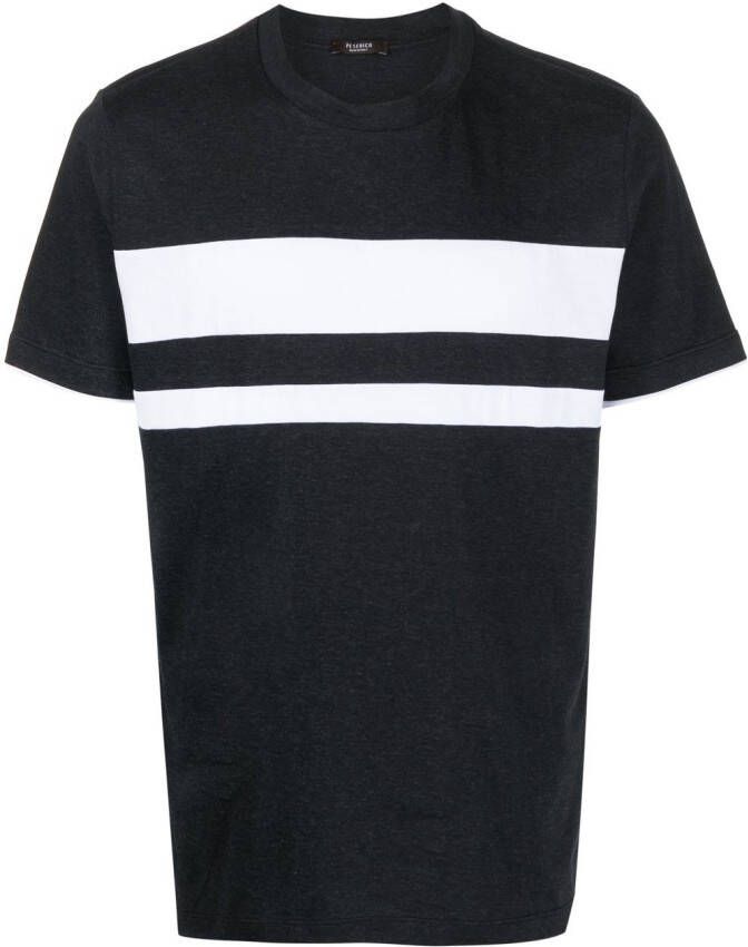 Peserico Gestreept T-shirt Grijs