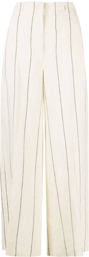 Peserico High waist broek Beige