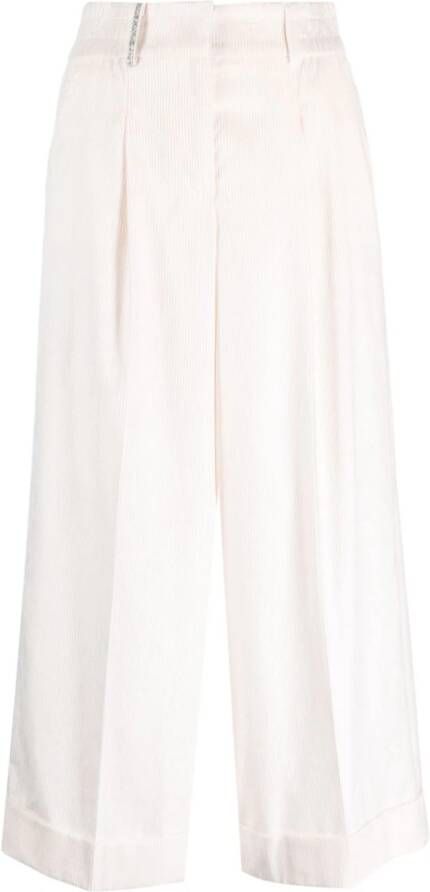 Peserico High waist broek Roze