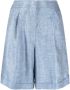 Peserico Linnen bermuda shorts Blauw - Thumbnail 1