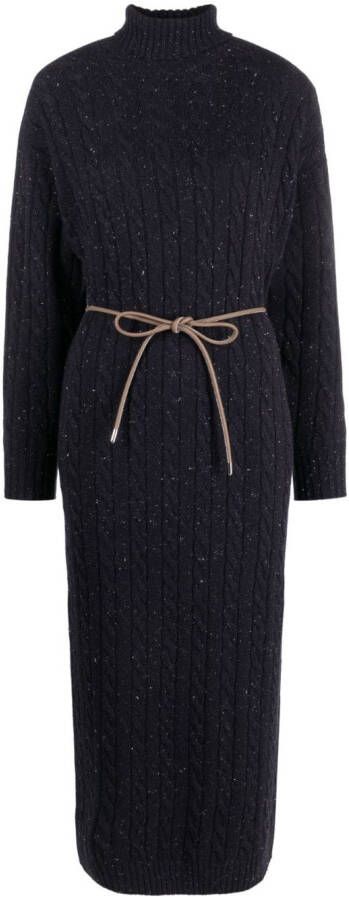 Peserico Midi-jurk met col Blauw