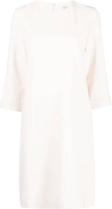 Peserico Midi-jurk met cropped mouwen Wit