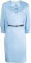 Peserico Midi-jurk met geplooide mouwen Blauw - Thumbnail 1