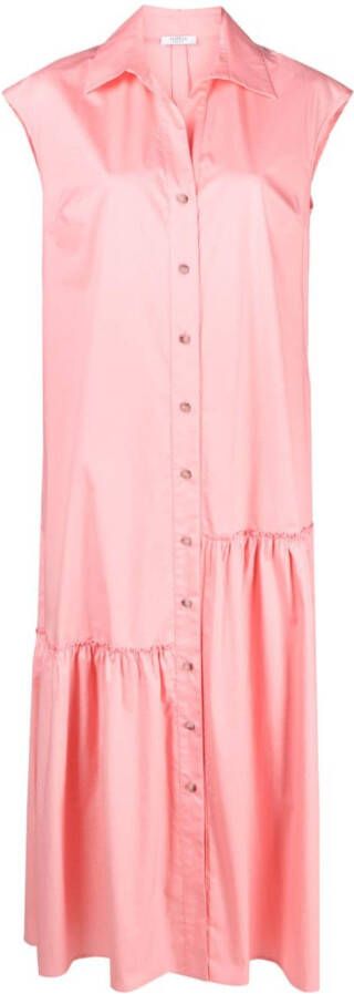Peserico Mouwloze blousejurk Roze