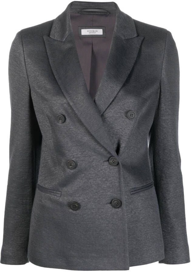 Peserico Blazer met dubbele rij knopen Grijs