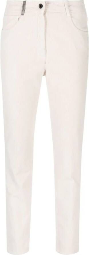 Peserico Ribfluwelen broek Beige
