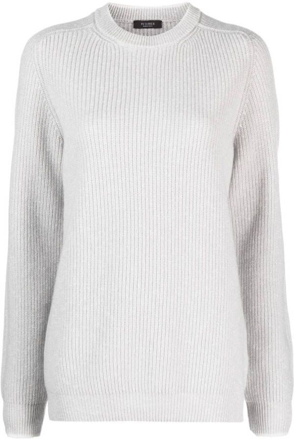 Peserico Ribgebreide sweater Grijs