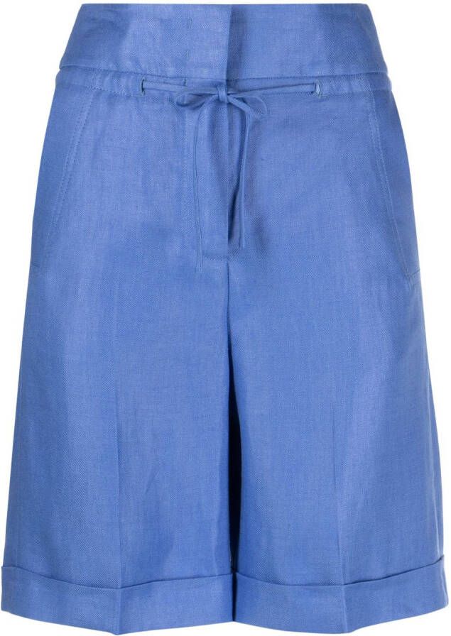 Peserico Shorts met trekkoord Blauw