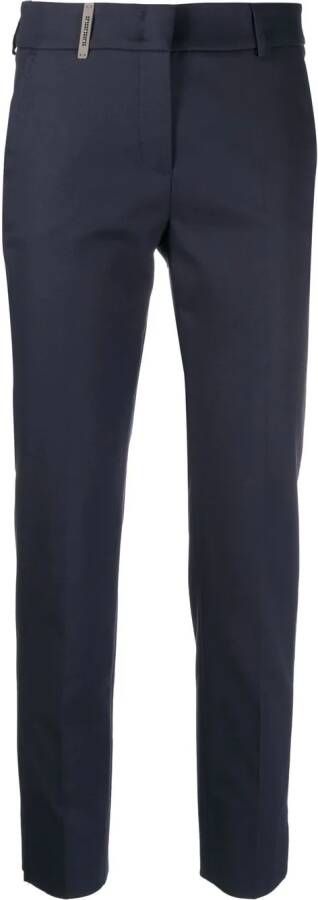 Peserico Slim-fit pantalon Blauw