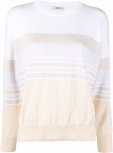 Peserico Sweater met colourblocking Wit