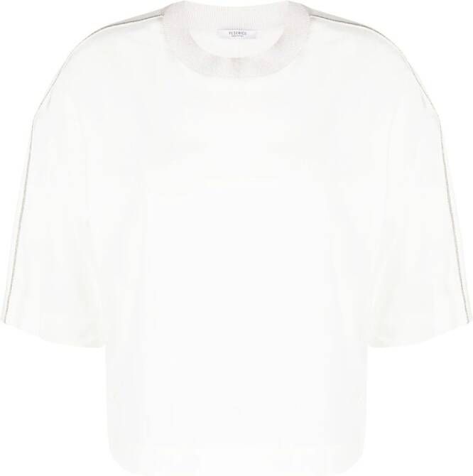 Peserico T-shirt met patch Wit