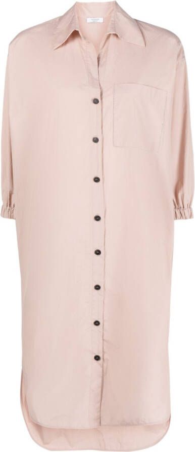 Peserico Blousejurk met cropped mouwen Roze