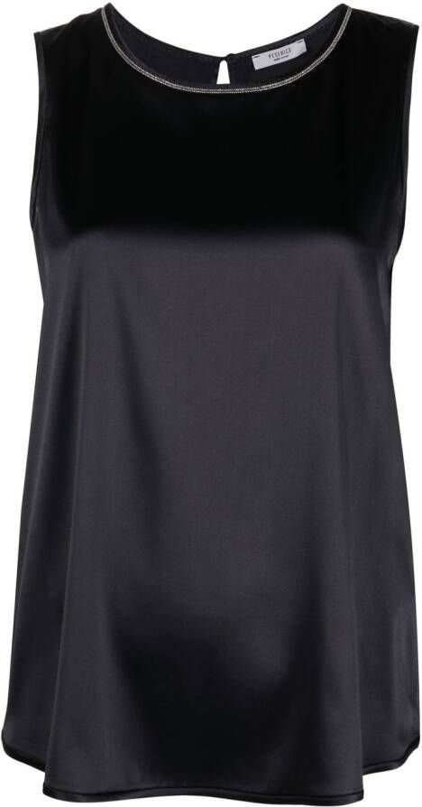 Peserico Top verfraaid met kralen Blauw