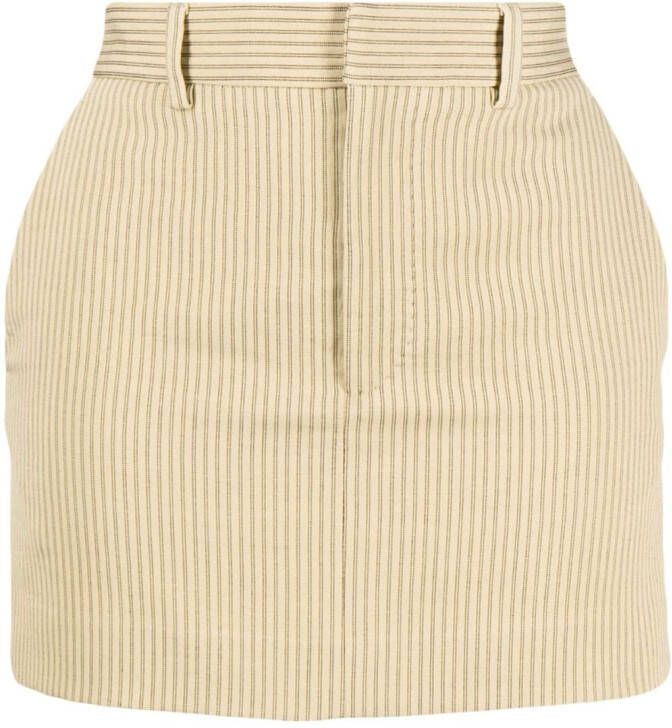 Petar Petrov Gestreepte midi-rok Beige