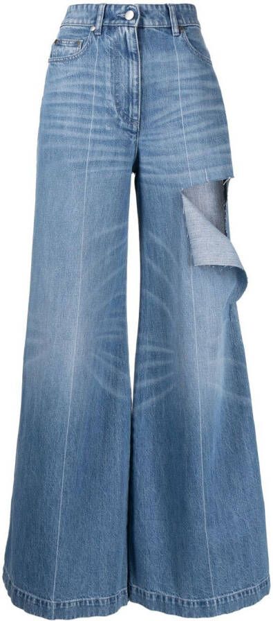 Peter Do Jeans met wijde pijpen Blauw