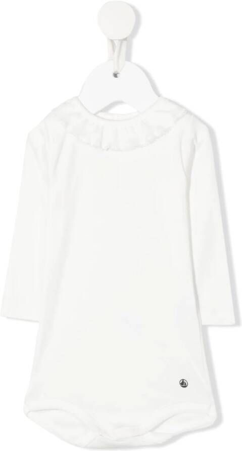 Petit Bateau Babypakje met Peter Pan kraag Wit