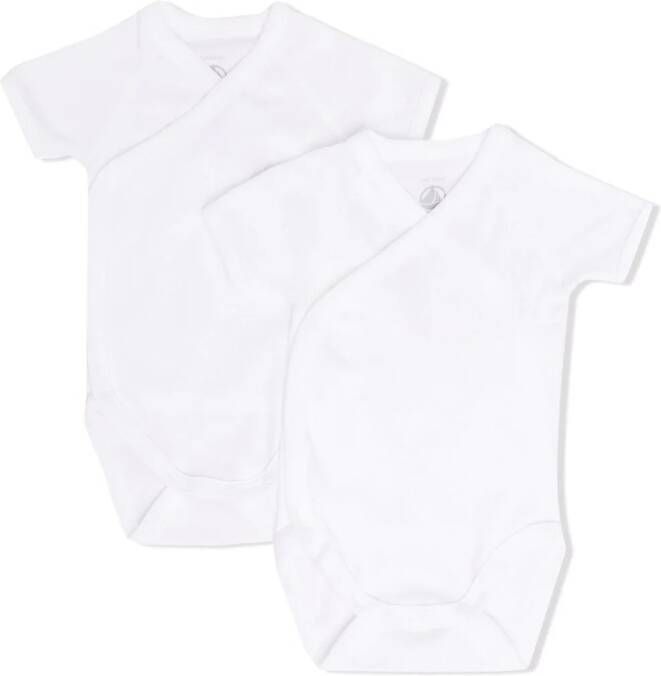 Petit Bateau Body met korte mouwen Wit