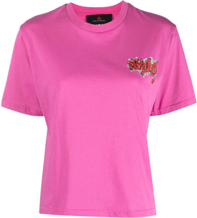 Peuterey T-shirt met print Roze