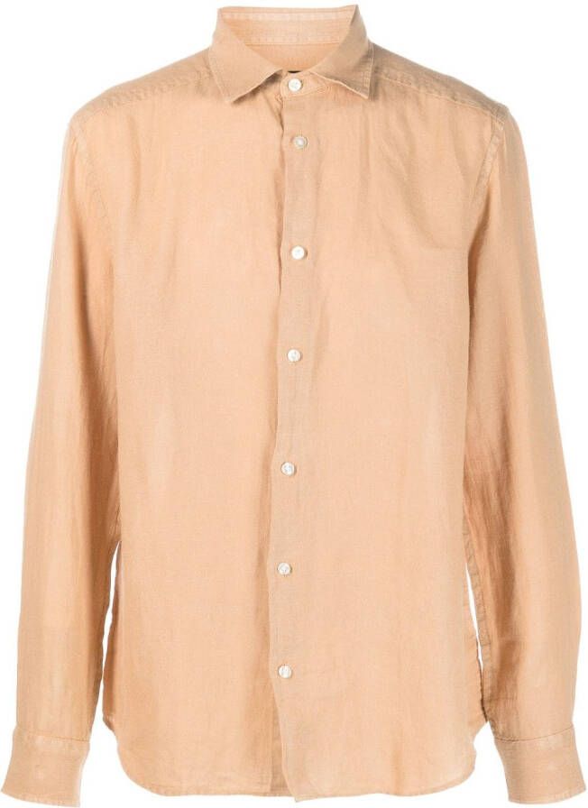 Peuterey Linnen overhemd Beige