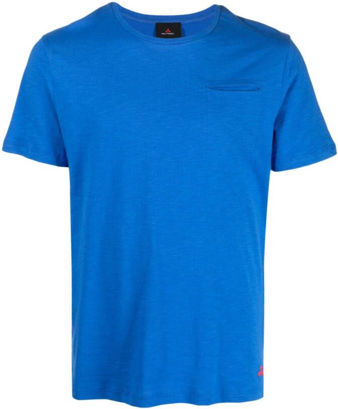 Peuterey T-shirt met geborduurd logo Blauw