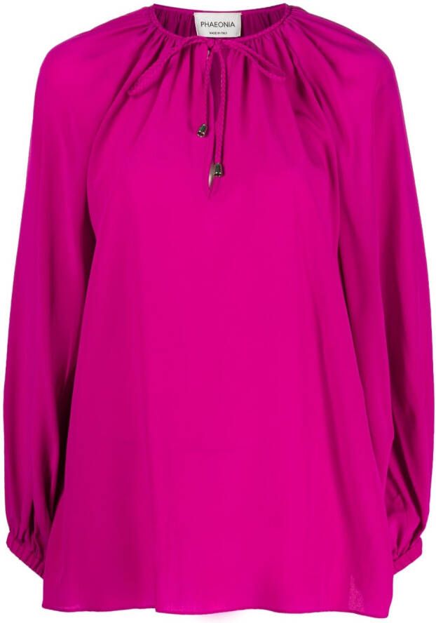 Phaeonia Zijden blouse Roze