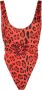 Philipp Plein Badpak met luipaardprint Rood - Thumbnail 1