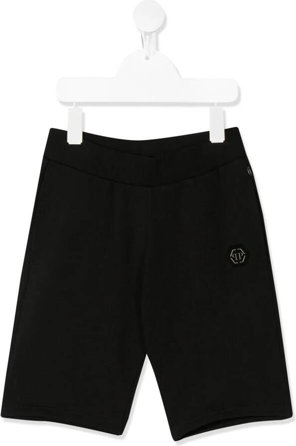 Philipp Plein Bermuda shorts met geborduurd logo Zwart