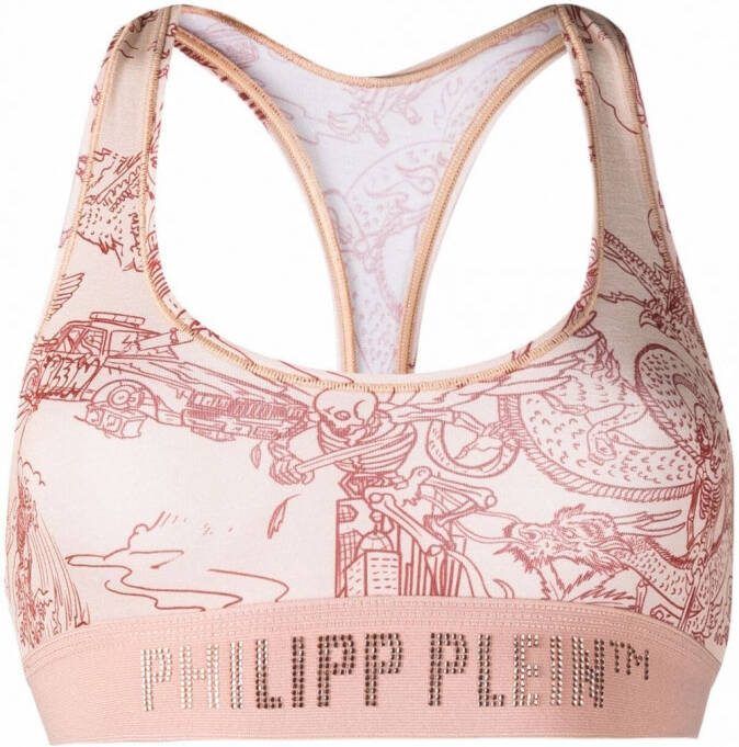 Philipp Plein Bh met logoprint Oranje