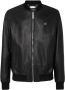 Philipp Plein Leren bomberjack Zwart - Thumbnail 1