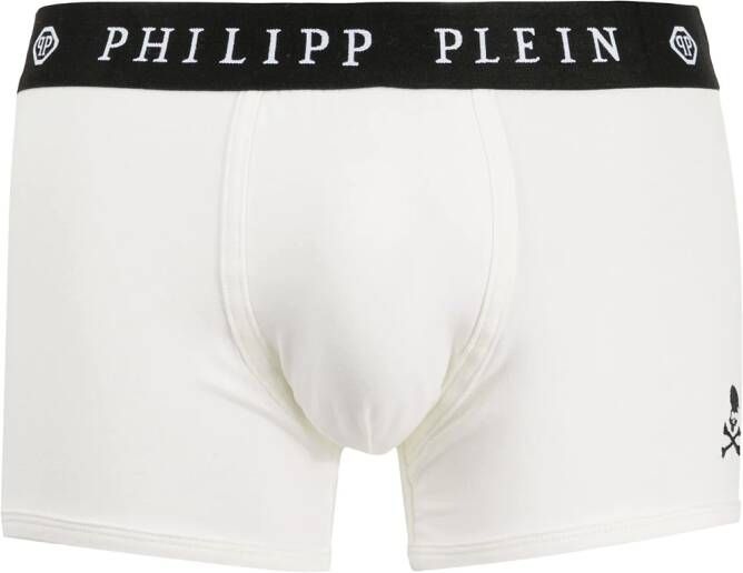 Philipp Plein Boxershorts met geborduurd logo Wit