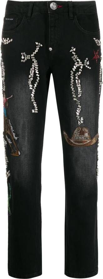 Philipp Plein Boyfriend-fit jeans Zwart