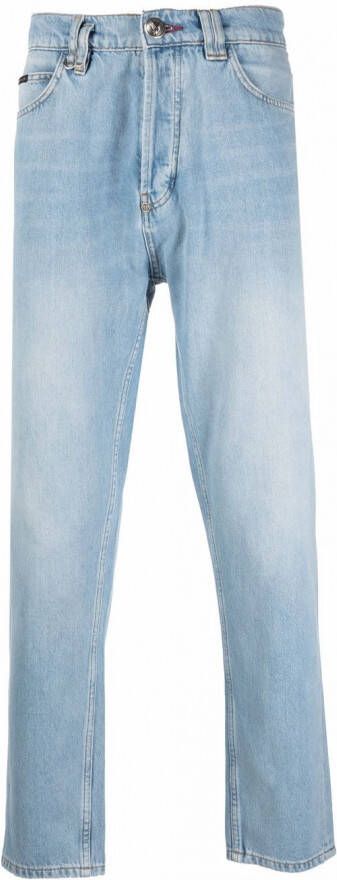Philipp Plein Carrot jeans Blauw