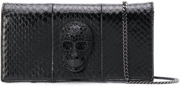 Philipp Plein Clutch met doodskop Zwart