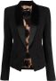 Philipp Plein Colbert met enkele rij knopen Zwart - Thumbnail 1