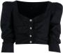Philipp Plein Cropped blouse Zwart - Thumbnail 1