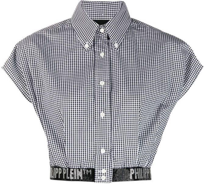 Philipp Plein Cropped blouse Zwart