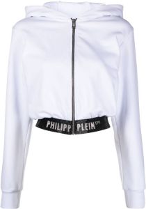 Philipp Plein Cropped hoodie Wit
