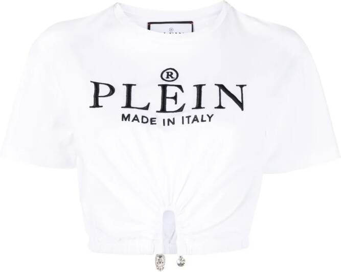 Philipp Plein Cropped T-shirt Wit