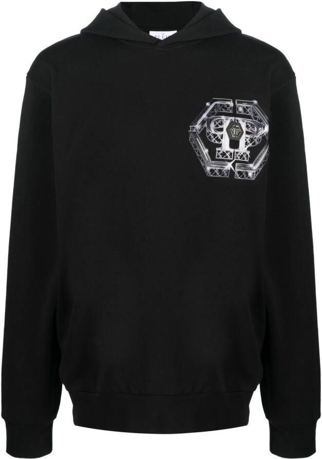 Philipp Plein Hoodie met logoprint Zwart
