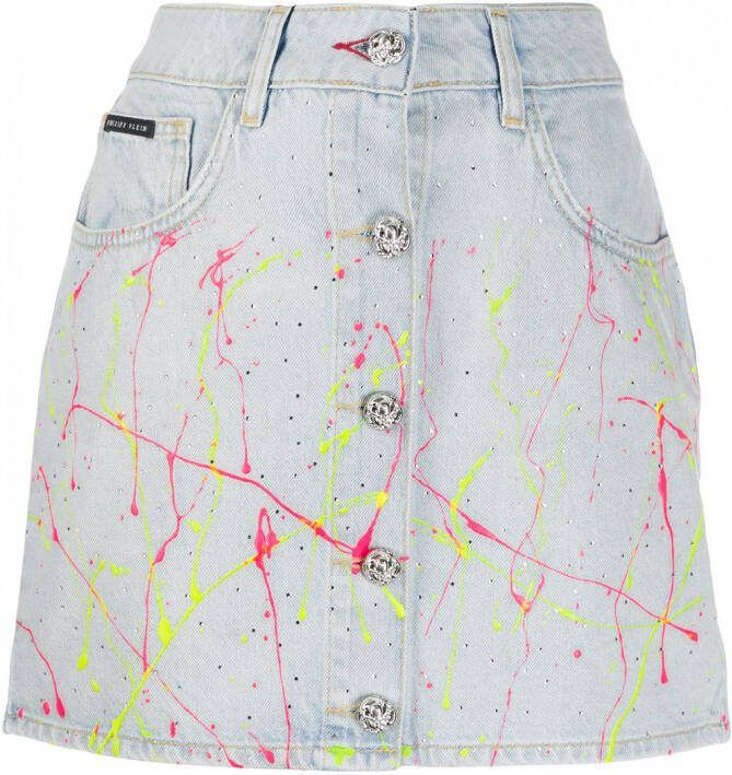 Philipp Plein Denim rok Blauw