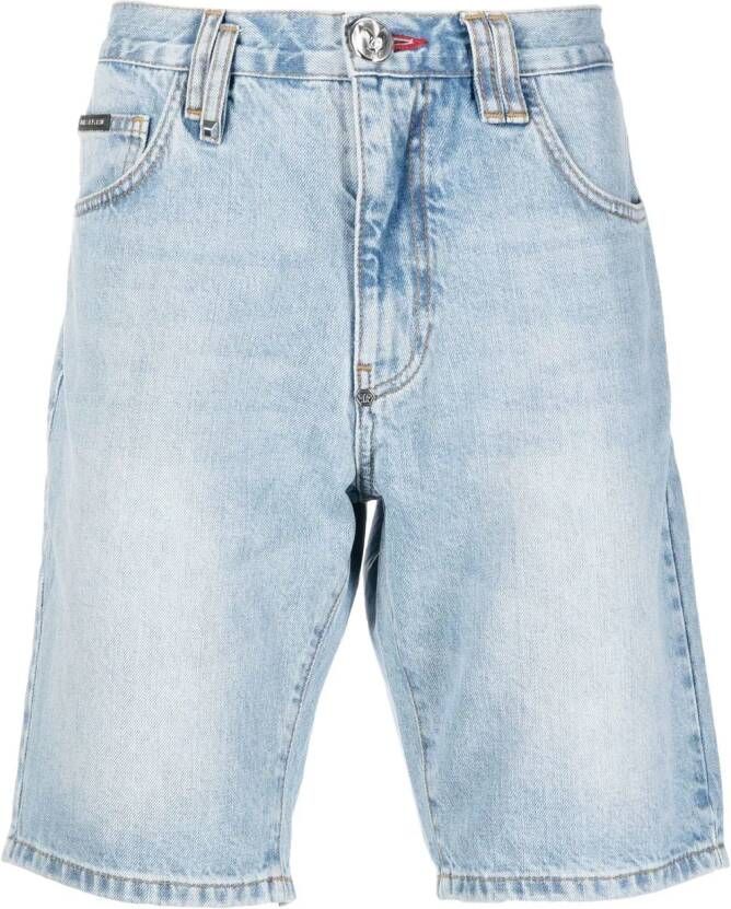 Philipp Plein Denim shorts Blauw