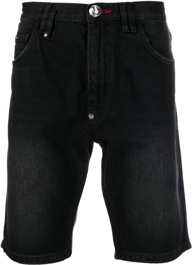 Philipp Plein Denim shorts Zwart